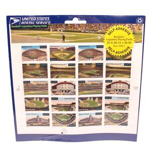 Baseballs Legendary Playing Fields Collectors 2000 Self-Adhesive Stamps SEALED